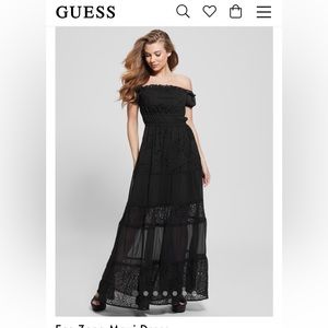 Guess Zena Maxi Black summer Dress (Large)